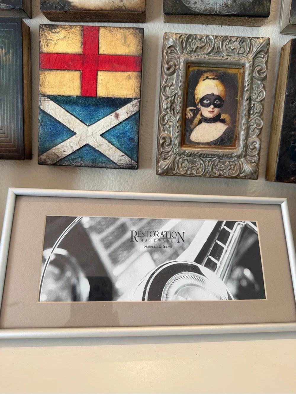 Restoration Hardware Silver Tone Panoramic Picture Frame